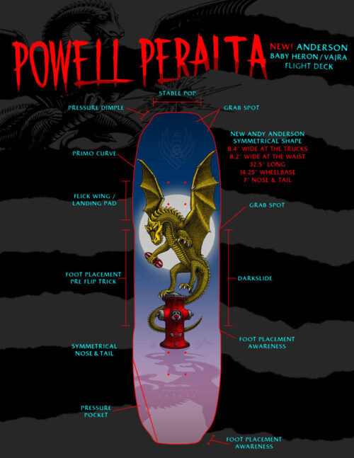 Powell Peralta – Flight Deck – Andy Anderson Baby Heron (Varja) – Shape 302 – 8.4 - Image 2